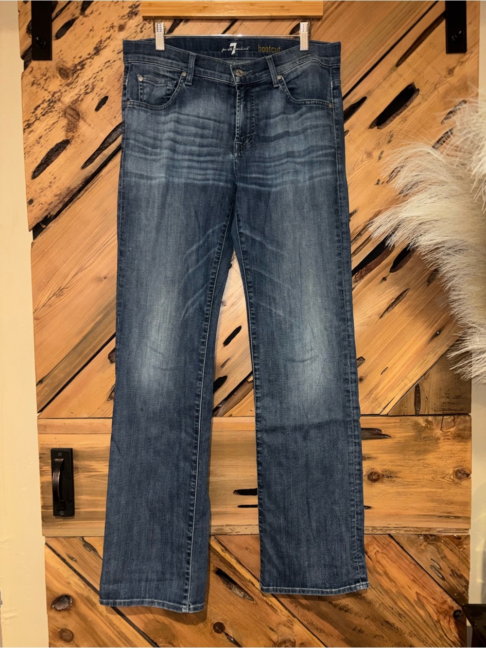 7 For All Mankind Dark Blue Bootcut Jeans